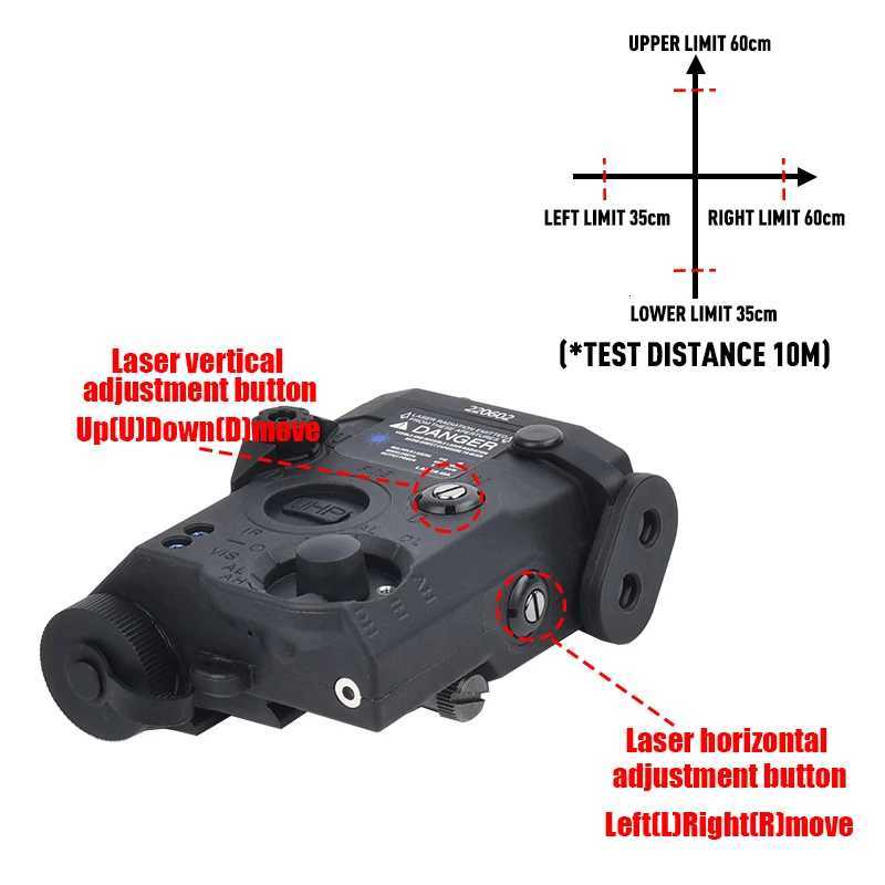 Tactical PEQ 15 PEQ-15 Airsoft Red Dot Green Blue Laser Indicator M600 M300 Flashlight Weapon Light Dual Control Switch XJ250728