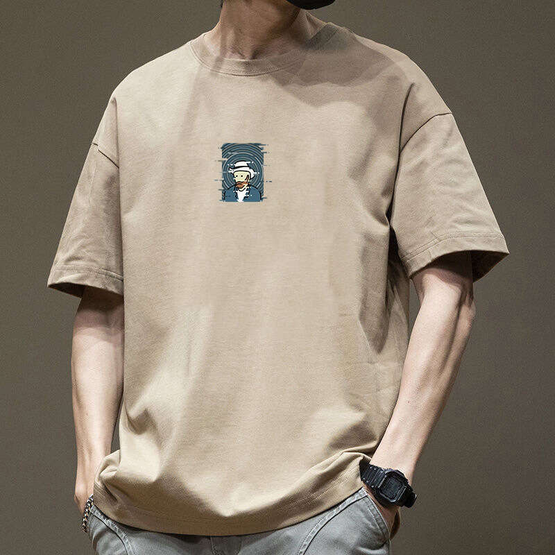 Designer T Shirt American Retro Short Sleeve T-Shirt For Men 2025 New Summer Trendy High Street Stylish Versatile Half-Head Hip-Hop Casual Tee Graphic