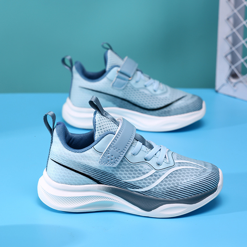 Boys' Sports Spring and Autumn Children's Rotating Buckle Anti-Kick Closed-Toe Non-Slip Fashion Running Shoes Back-to-School Season