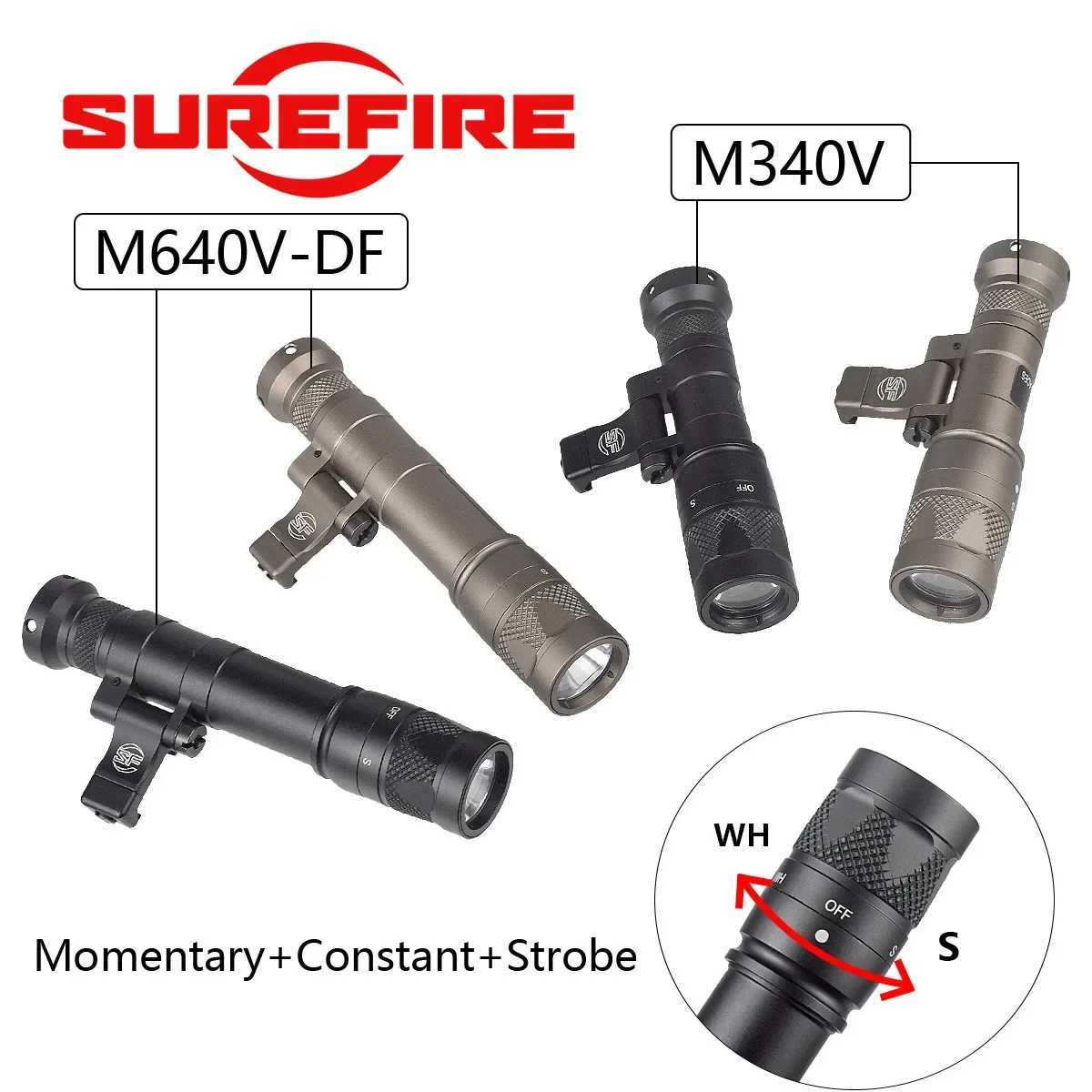 M600 M340C M640DF M340V M640V Turbo Weapons Scout Light LED Flashlight for 20mm Rail M-Lok Mount Adapter M300A Gun LampXJ250728