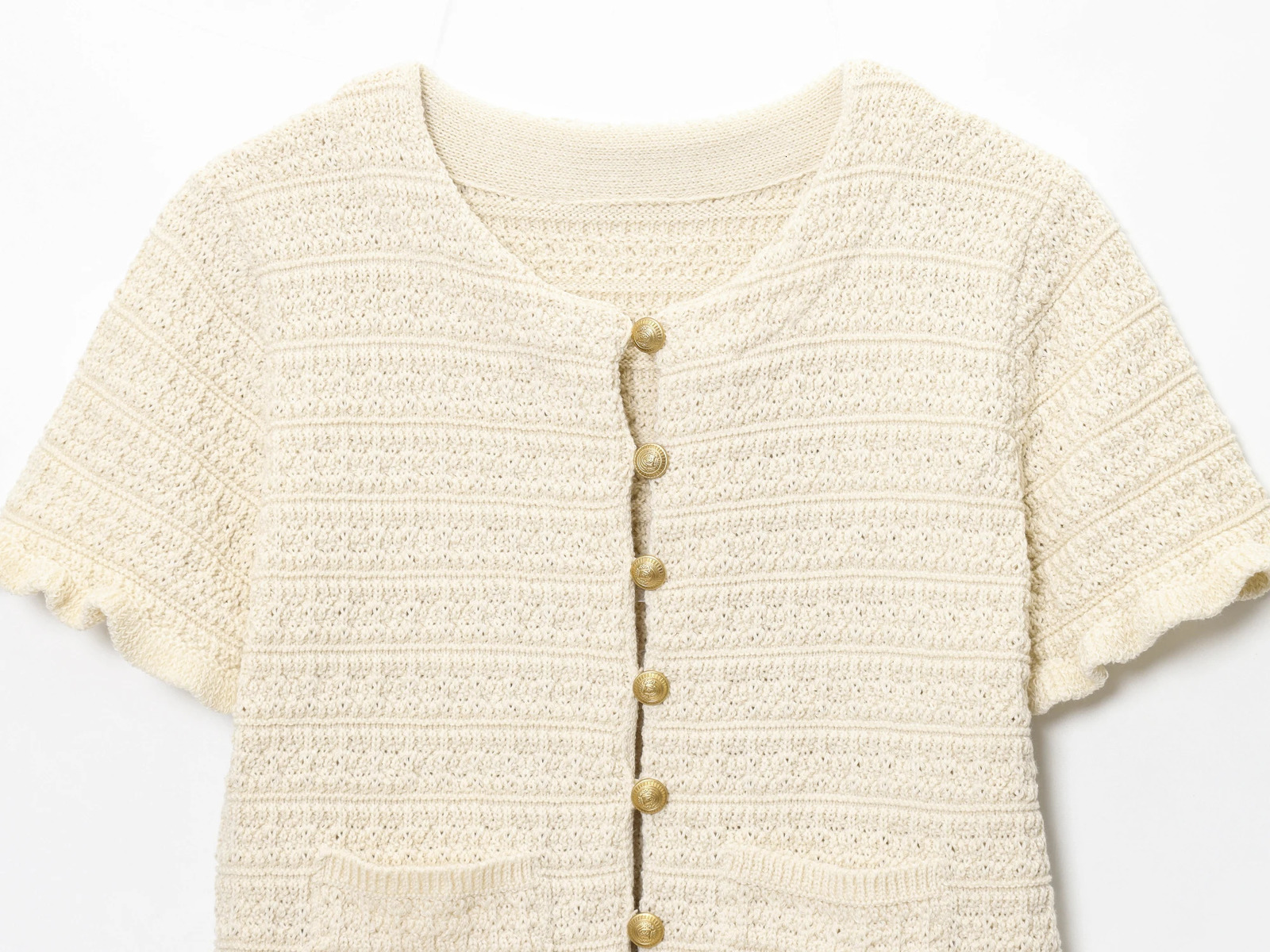 Summer Fashion Female Casual MultiFunctional Pure Color ShortSleeved Layered Decorative Knitted Jacket 250729