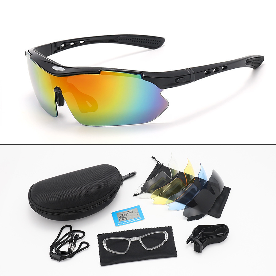 5 Lens Set Polarized Tactical Goggles Men Outdoor Sports Windproof Dustproof Climbing Glasses Safety Protective Glasses 250222
