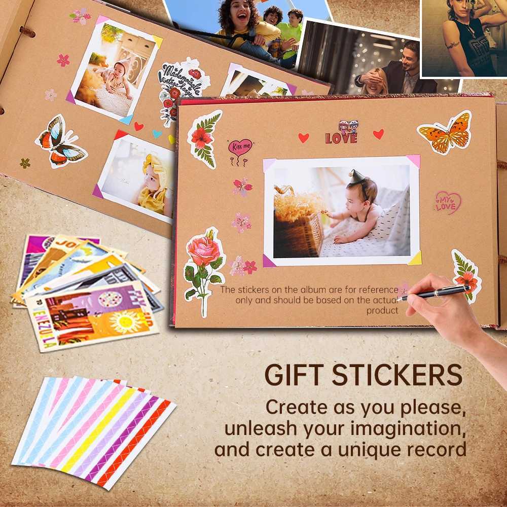40 Page Photo Album DIY Handmade Scrapbook Our Adventure Book Retro Kraft Album Anniversary Wedding Guest Book Memory Gift Decor Z250729