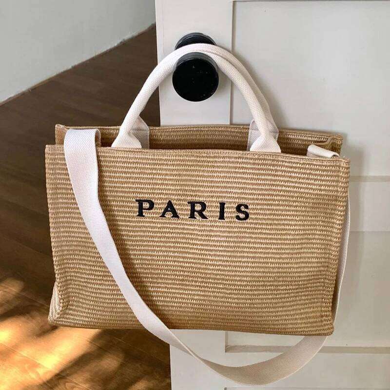 Women's Bags Designer Women's Bags Designer Bohemian Beach Staw Tote Bags Fo Women Designe Handbags Puses New In Papyus Weaving Lettes Top H