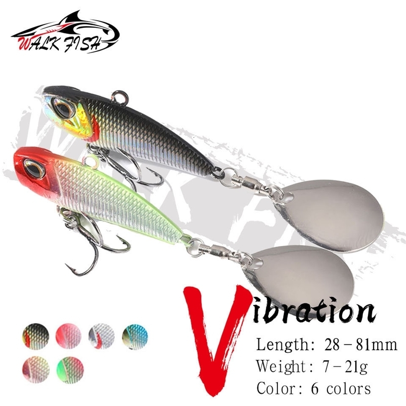 WALK FISH 7g 11g 15g 21g Spinner Bait Metal VIB Fishing Lure Rotating Tail Vibration Sequins Japan Wobbler Trolling Pesca y250708