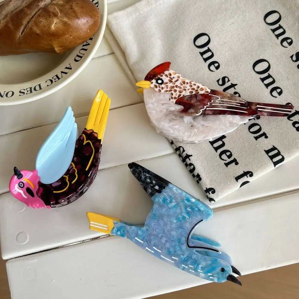 Cute Cartoon Animal Shark Clip Creative Woodpecker Acetic Acid Hair Claw Korean Style Hair Accessory Swallow Bird Hair Claw Female Z250729