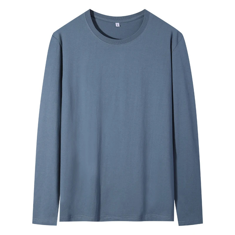 Spring Summer Mens ONeck TShirt Long Sleeve T Shirt Solid Tshirt Men Clothing Breathable Tops Tees 250729