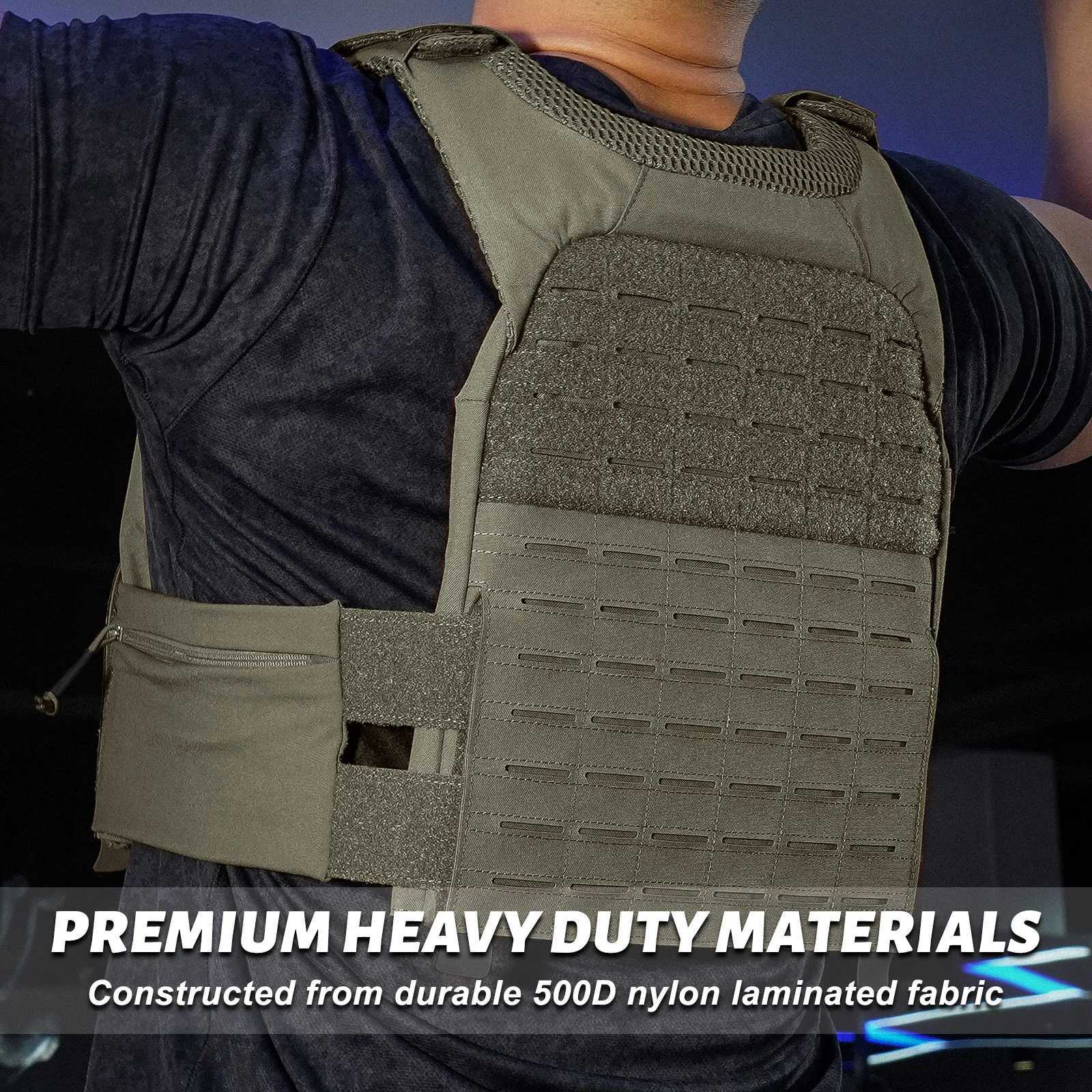 KRYDEX Tactical Strength Training Weight Vest Laser MOLLE Plate Carrier 5.758.7514.7519.75 Lbs For Outdoor Sport Z250728
