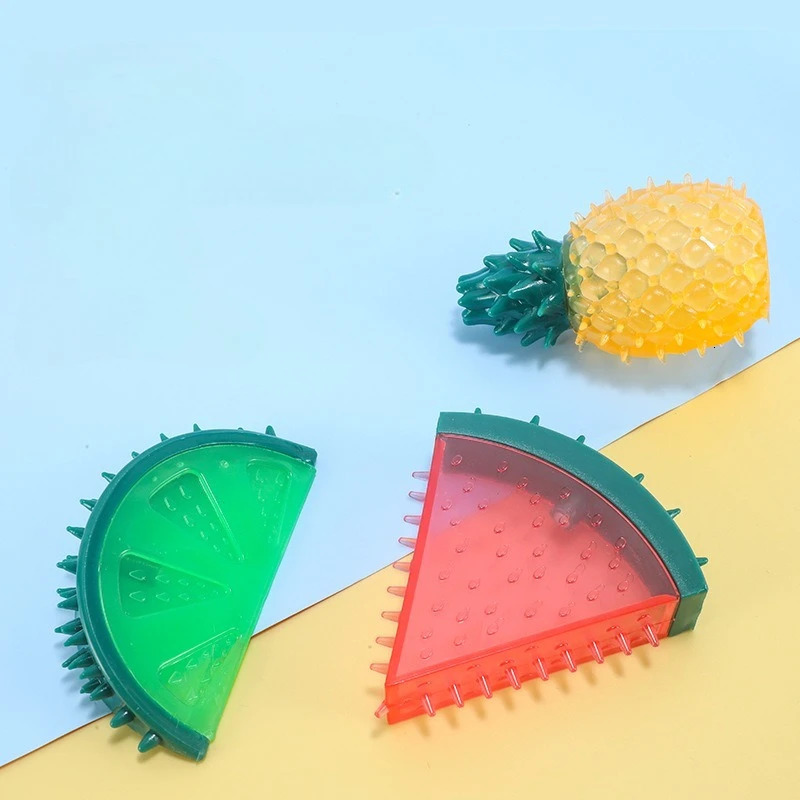Dog Chew Toy Fruit Squeaky Teeth Cleaning Puppy Summer Biteresistant Interactive Supplies 250729