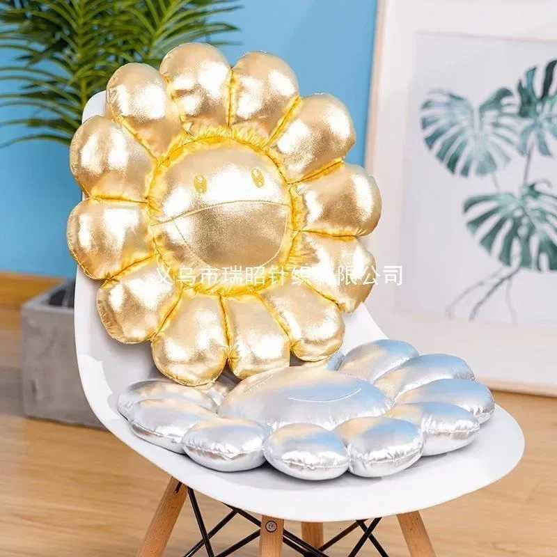 esthetic Flower Plush Cushion Cute Cartoon Rainbow Flower Stuffed Pillow Sofa Decorative Cushion Office Rest Back Cushion Decor Z250729