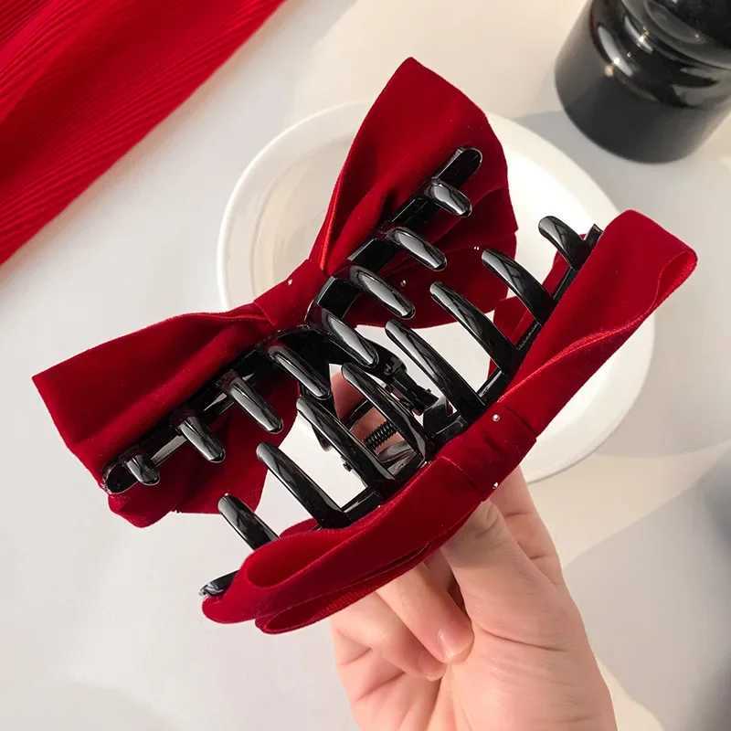 Large Bow Hair Claw Crab Women French Temperament Hairpin Hair Clip for Girls Ponytail Hair Accessories Clip Crab Hairpin Z250729