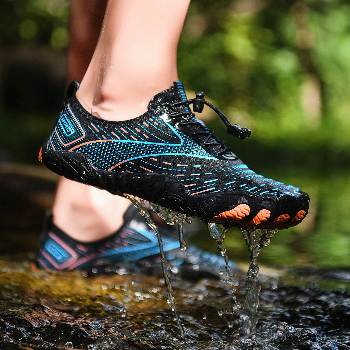 Plus Size Youth Water Outdoor Hiking Trekking Swimming Wading Men Beach Quick-Dry Non-Slip Five-Toe Shoes