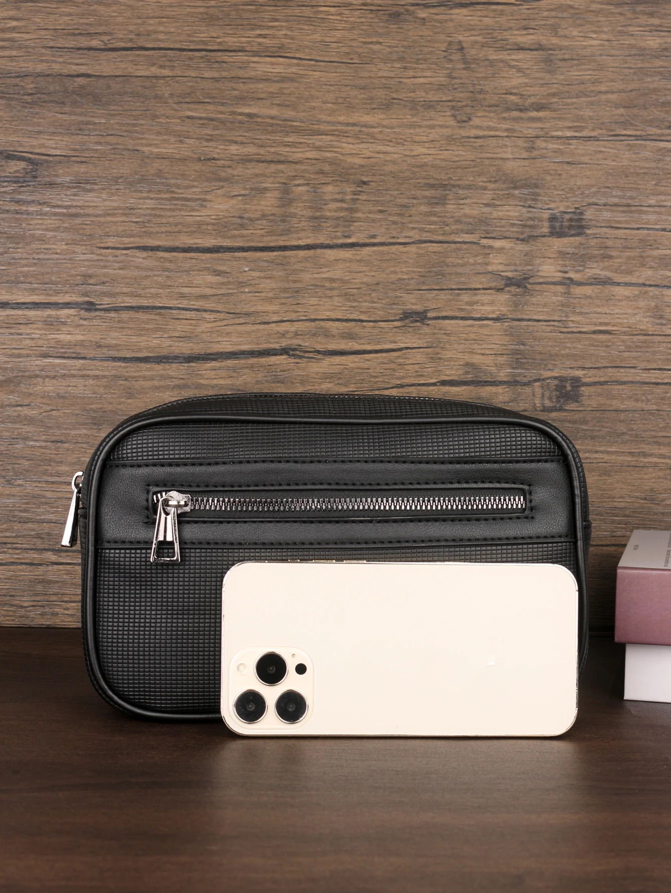 Casual Retro Clutch Bag Fashion Business Portable Large Capacity Multifunctional Travel Tote Handbag Cell Phone Bag 250723