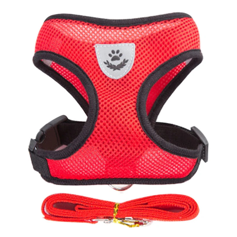 Dog Harness for Small Dogs Cats Adjustable Pet and Leash Set Breathable Vest Pug Chihuahua Bulldog Accessories 250729