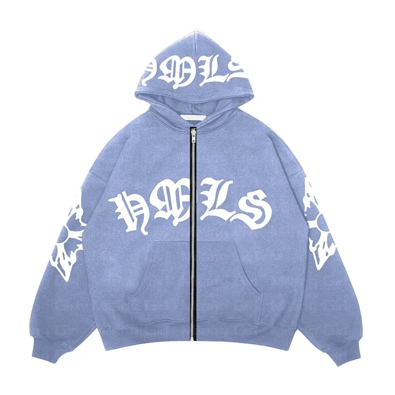 Zip Hoodie Snowflake Letter Print Gothic Punk Sweatshirt Women Hoodies Sport Coat Pullover Long Sleeve Oversized Y2K Jacket 250729