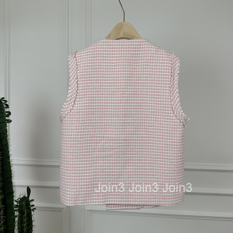 Autumn Winter New Elegant Socialite Style Double-Breasted Sleeveless Jacket Womens Vest Loose Suit Collar Vest Top