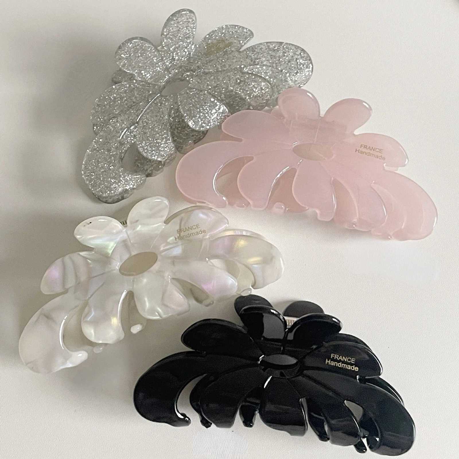 Muweordy French Acetate Hair Claw European And American Flower Hair Clips Large Claw Clips Fashion Hair Accessories For Women Z250729