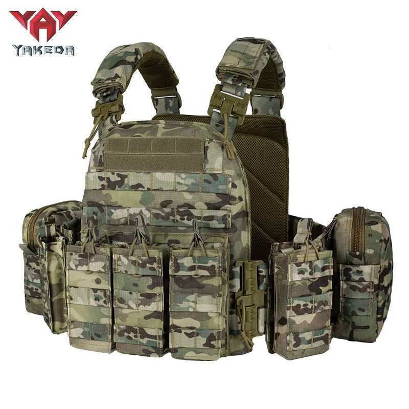 YAKEDA 6094 Tactical Vest Outdoor Hunting Plate CarrierQuick Release Protective Adjustable Vest Airsoft Carrier Z250728