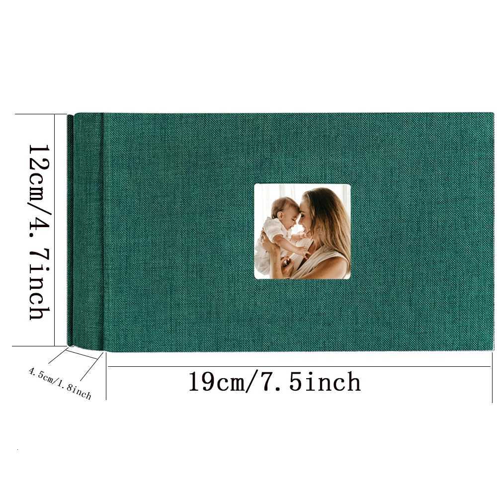 Small Photo Album 46 100 Photos Linen Cover Picture Photo Book for Family Wedding Anniversary Baby Vacation Photo Storage Z250729