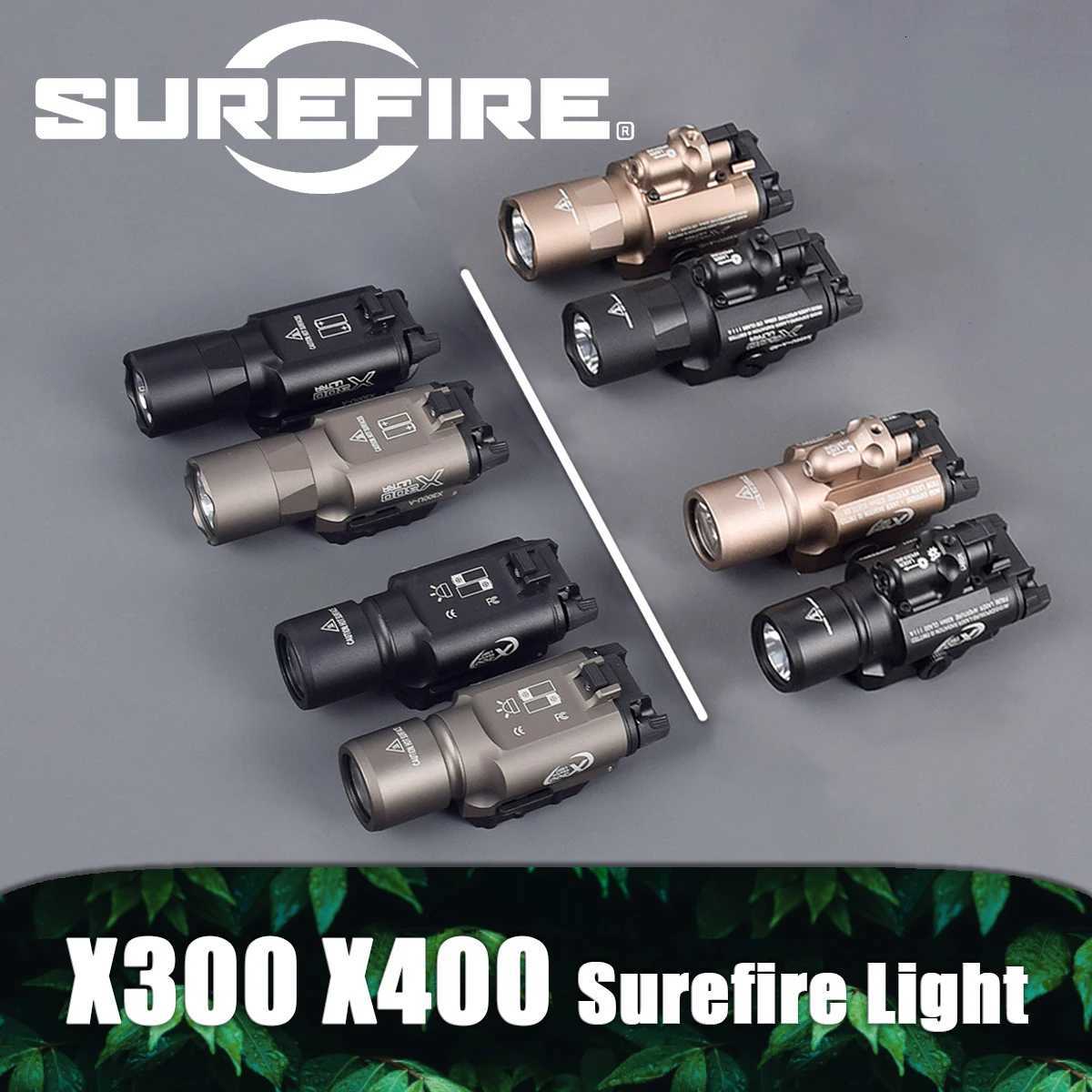 X300 X400 Flashlight for Tactical Glock 17 Hunting Pistol 20mm Rail X300U X400U SF Airsoft Weapon Gun LED Light XJ250728
