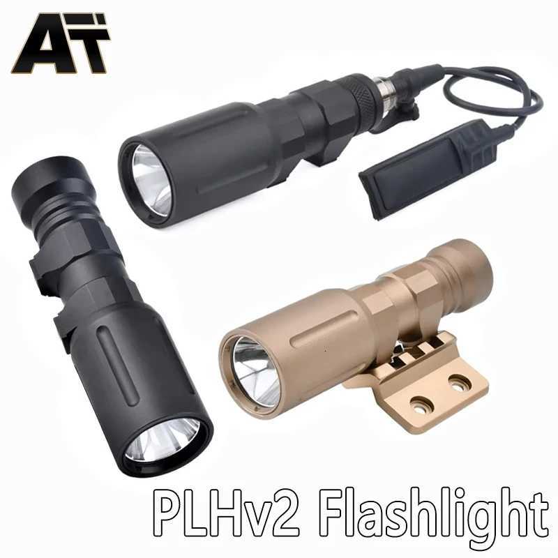 WADSN Tactical PLHv2 Flashlight 1000 Lumens LED Hunting Scout Light Metal PLH-v2 Tactical Spotlight With Constant Switch Fits 20MM R250728