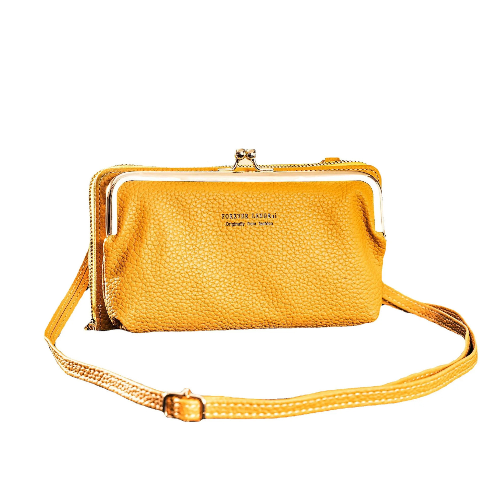 Fashion Single Shoulder Crossbody Cell Phone Bag Kissing Clasp Versatile Satchel Multi Card Position Keycase Female 250725