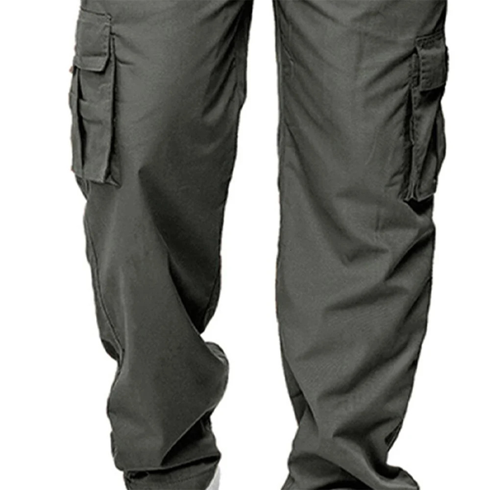 Mens loose straight leg fashion casual multipocket overalls Outdoor pants mens 250717