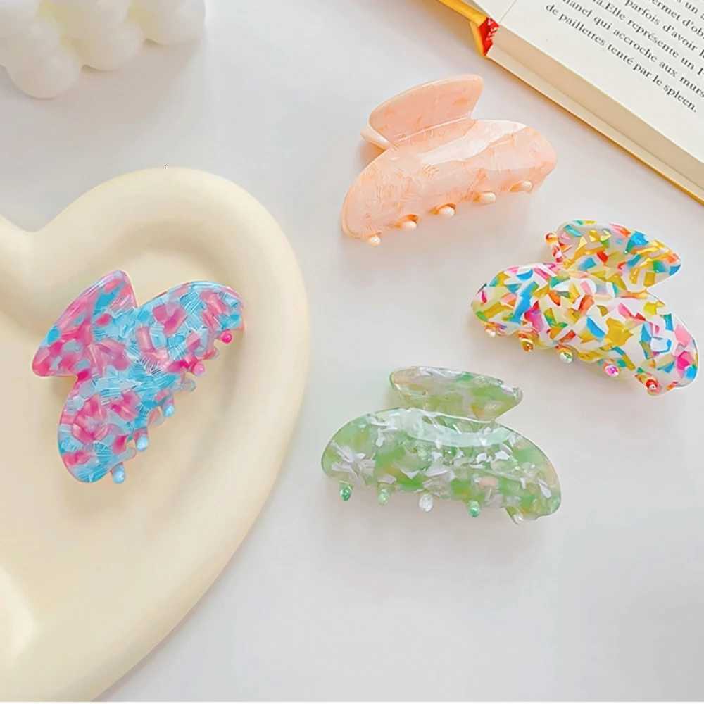 Small Size Leopard Print Acrylic Hairpins Hair Clips Crab Hair Claws For Women Girls Hair Accessories Headdress Party Gifts Z250729