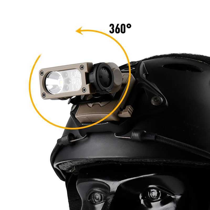 New Tactical Helmet Light 5 Mode LED Flashlight Brightness Control Outdoor Night Light Airsoft FAST Helmet Torch Hunting Lamp XJ250728