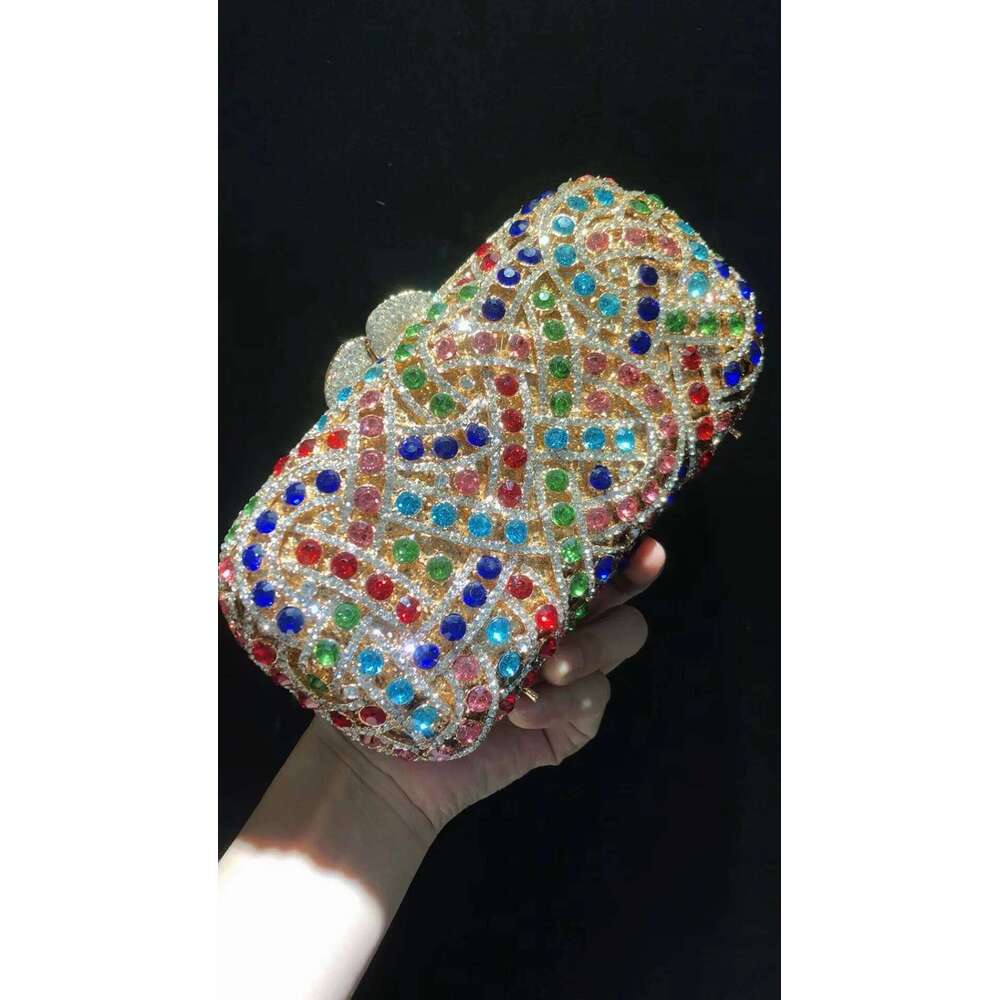 Women Hollow Out Dia Evening Wedding Party Banquet Crystal Clutch Rhinestone Dress Bag Designer Handbags