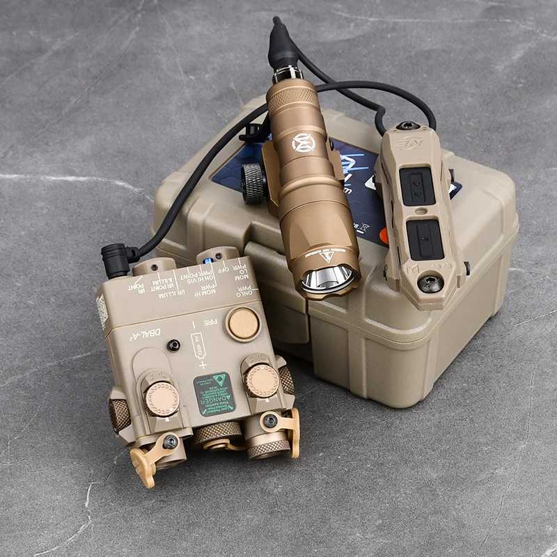 VadSn DBAL-A2 Red Green Blue Dot Laser M300A Hunting Scout Light Set DBAL A2 Tactical White LED Flashlight Pressure SwitchXJ250728