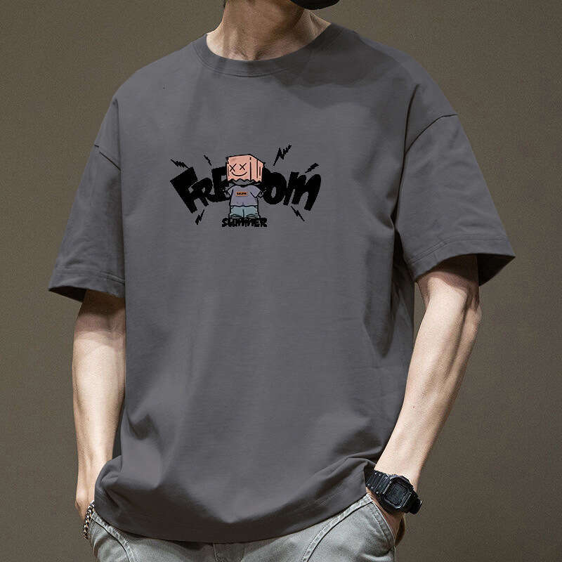 Designer T Shirt Heavyweight White Short Sleeve T-Shirt For Men Summer Trendy Brand Fashion Large Size American High Street Men's Tee Graphic Tee