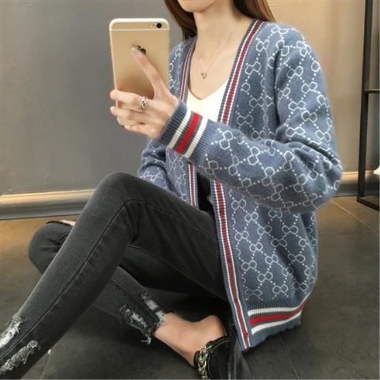 New Women's Cardigan Fashionable Outerwear Korean-Style Slim Fit Casual Non-Pilling Knitwear Coat 2025s
