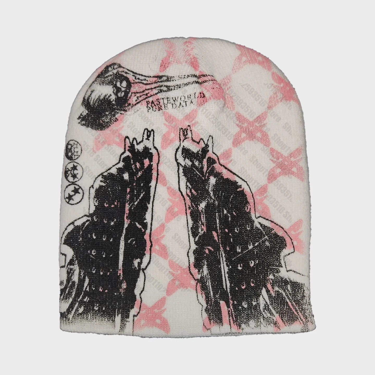 Winter Accessories Knitted Hat Gothic Print Beanies Y2k Harajuku Funny Hats Cute Punk 2000s Trend Mens Caps Vintage Emo Womens 250724