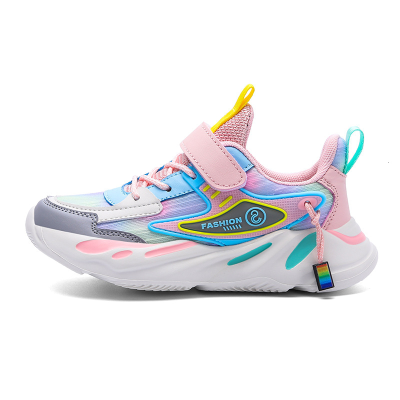 Perforated Frame Kids, Spring and Summer Breathable Solid Sole Dad Shoes, Single Mesh Casual Shoes for Kids