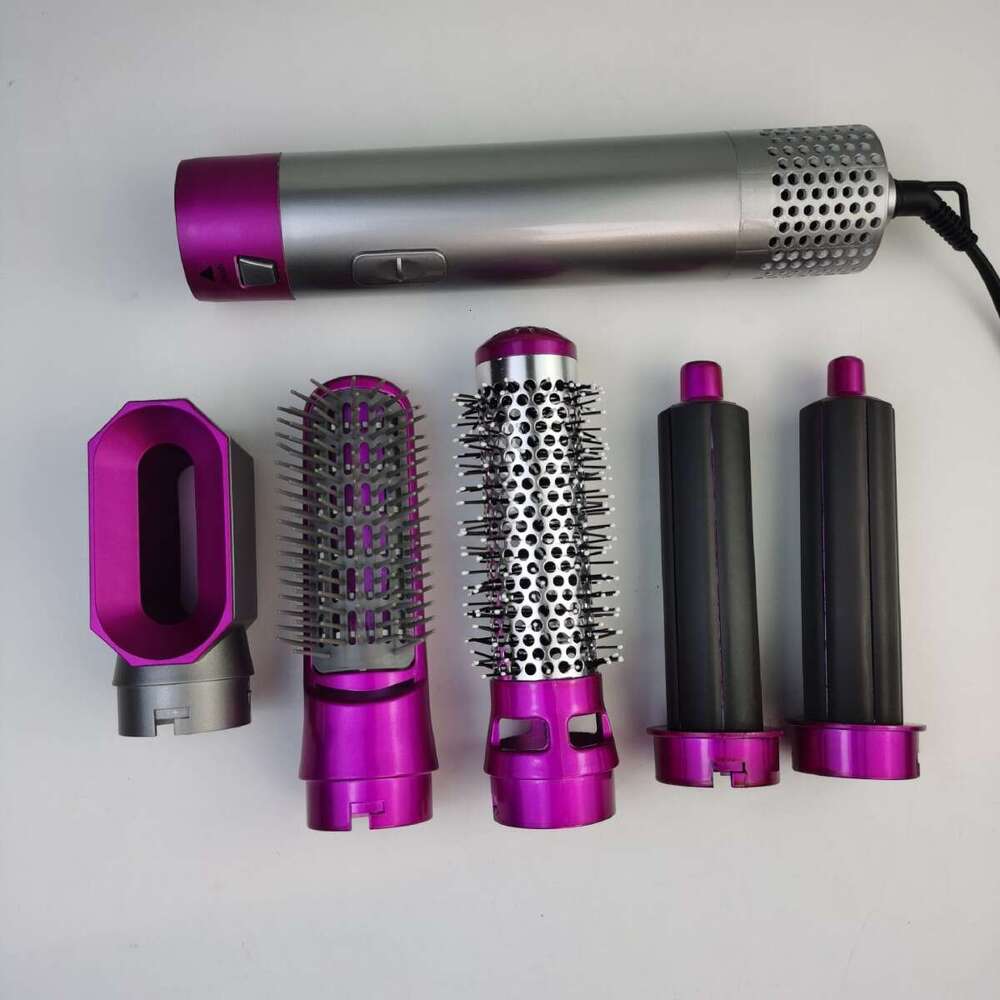 5-In-1 Curling Iron Curler Straightening Comb Suction Hair Dryer Non-Damaging