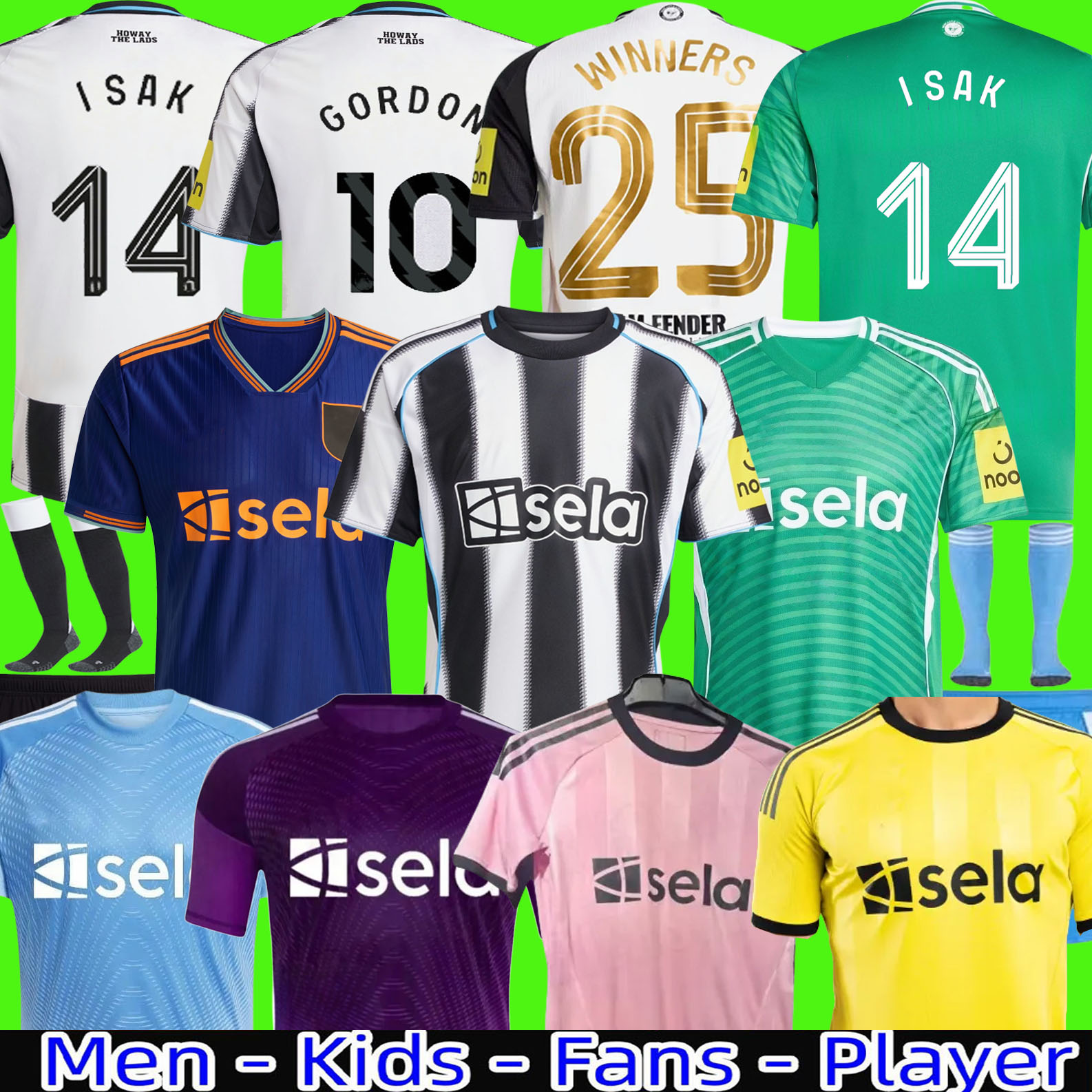 24 25 26 TONALI NEWCASTL E soccer jerseys BLACK Kids 2025 2026 BARNES BRUNO G. Gordon ISAK Football Shirt Home Away Botman fans WINNERS CARABAO CUP FINAL BURN