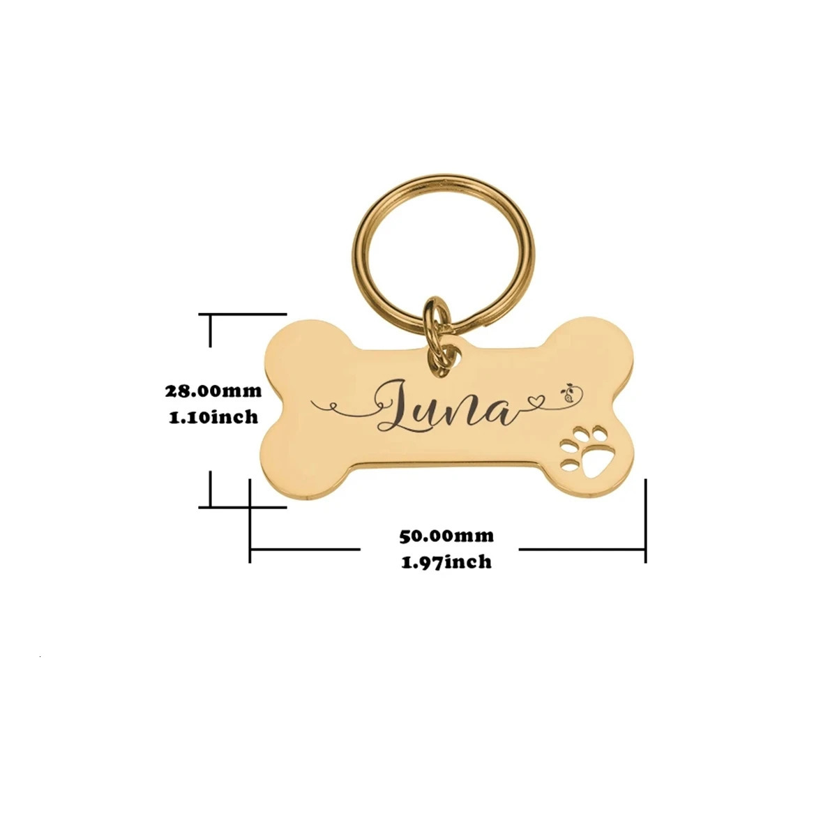 1pc Creative Custom Text The name of the love wavy line Personalized Dog Tags Customized Dog Collar With Name For Dog Tag Name 250729