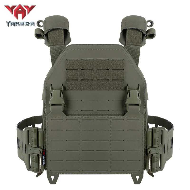 YAKEDA 500D Nylon MolLE Tactical Training Vest with PALS SystEM AdjustabLE Straps Quick-ReLEase for Hunting Z250728