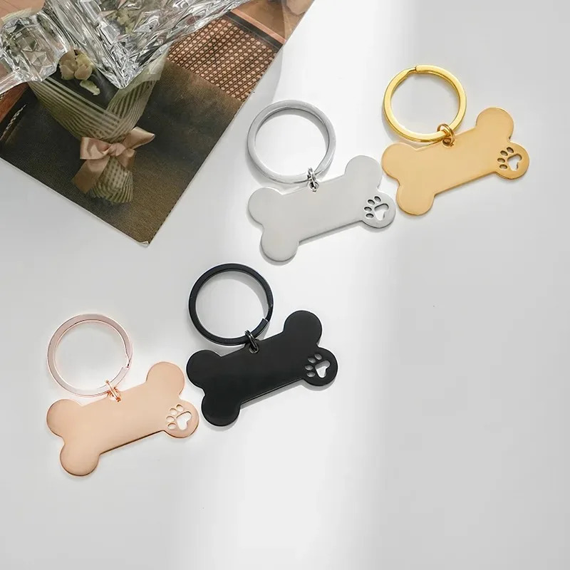 Personalized Engraved High Quality Dog Cat Tags with Name and Phone Number Bone Shaped Pet Pendant for Custom Pet Identification 250729