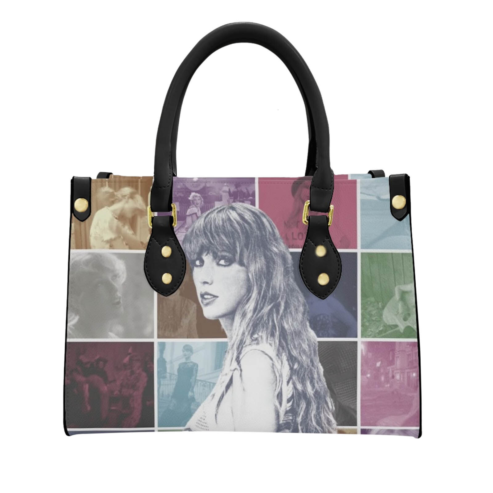 Designer bag handbag DIY Taylor Theme Printed Women's Handbag PU Shoulder Leather Storage Bag Available for Customization