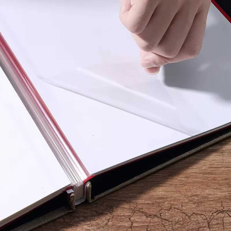 Large Capacity Photo Album Solid Color Linen Self-Adhesive Laminating DIY Photo Album 20 Sheets Family Anniversary Wedding Photo Z250729