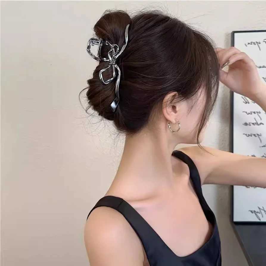 New Women Elegant Geometric Bow Hair Claws Vintage Simple Hair Clip Large Metal Hairpins Barrettes Fashion Hair Accessories Z250729