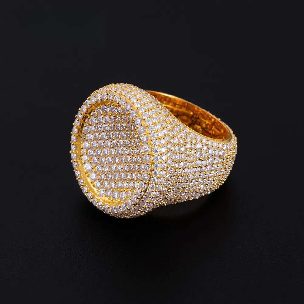 Mens Jewelry Sier Statement with VVS Moissanite Available in 10k 14k Gold - Iced Out Hip Hop Pinky Ring for Men L250609