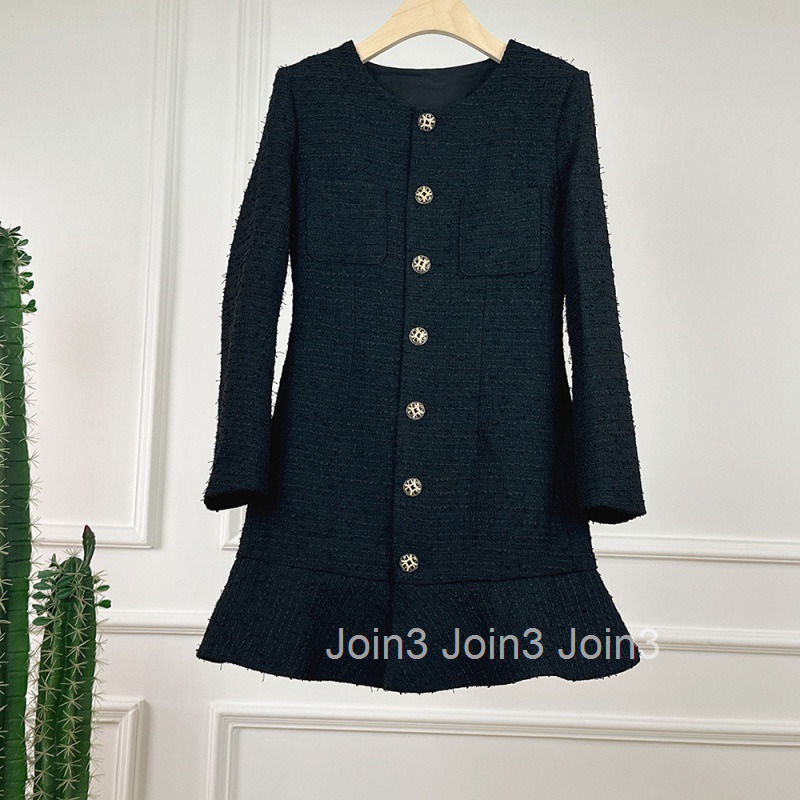 French socialite fishtail skirt new high-end tweed temperament slimming fashionable age reducing dress for women