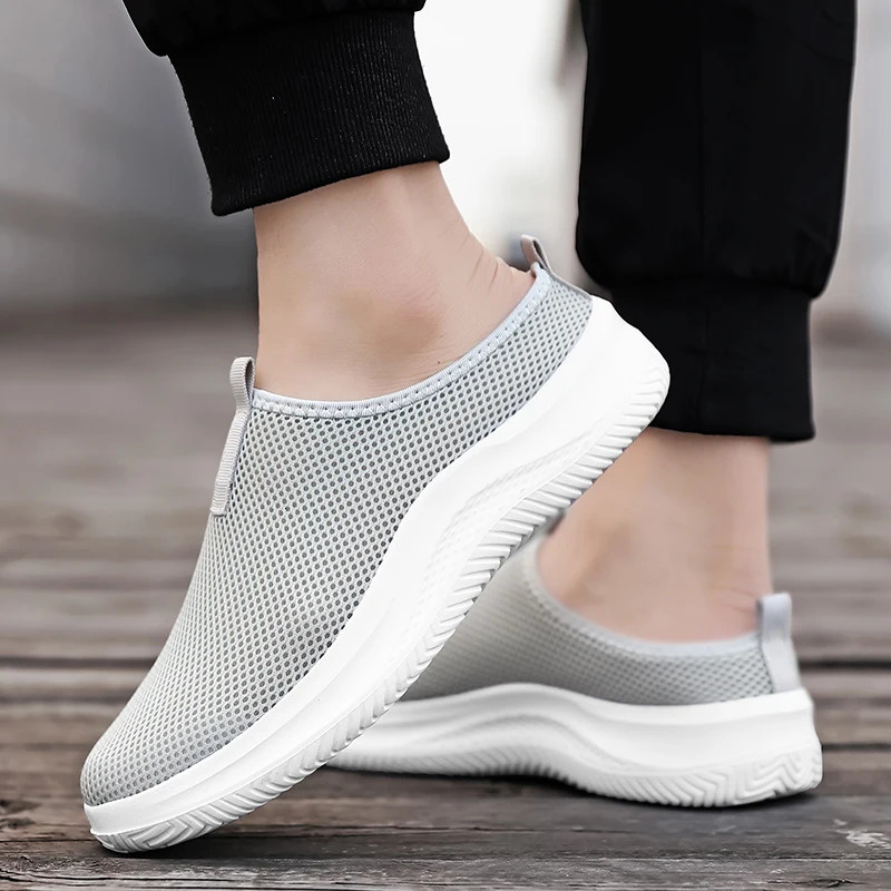 Men Casual Shoes Slip-On Half Slippers Running Shoes Men Plus Size Sport Shoes Lightweight Comforty Breathable Walking Sneakers 250725