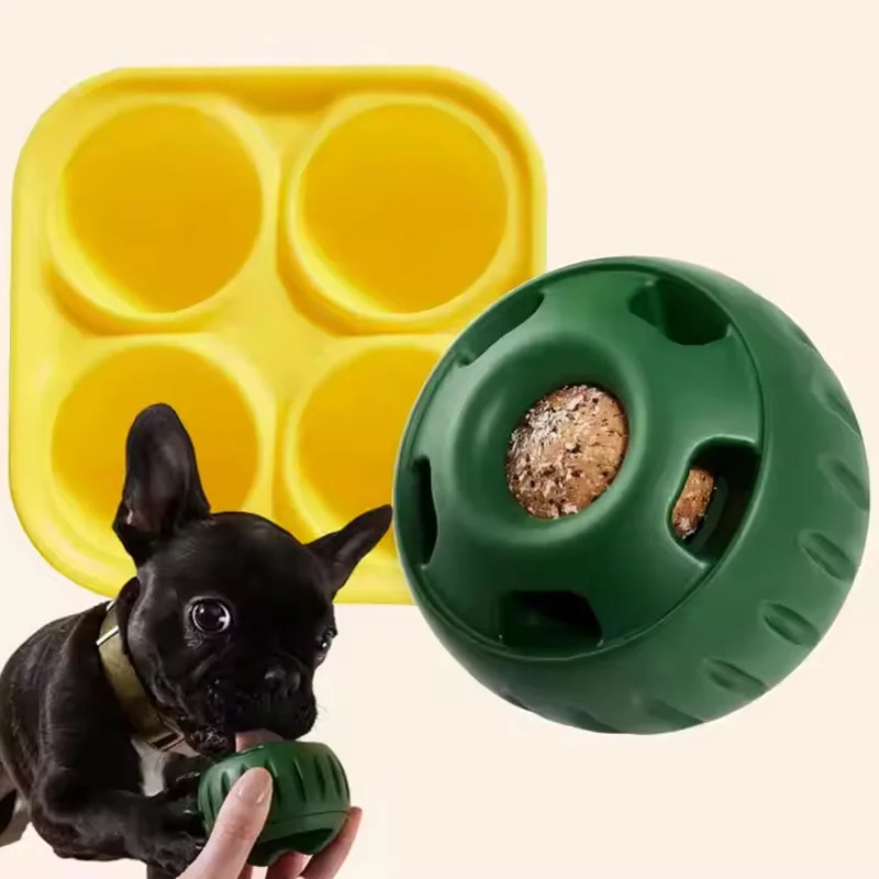 Durable Dog Enrichment Toys Interactive Treat Mold Silicone Pupsicle Maker Frozen Summer Snacks Boredom Buster for Large Dogs 250729