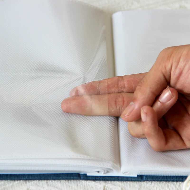 200pcs Fabric Insert Sle Photo Album 4R 6-inch Family Album Large Capacity Children Growth Memorial Booklet Z250729