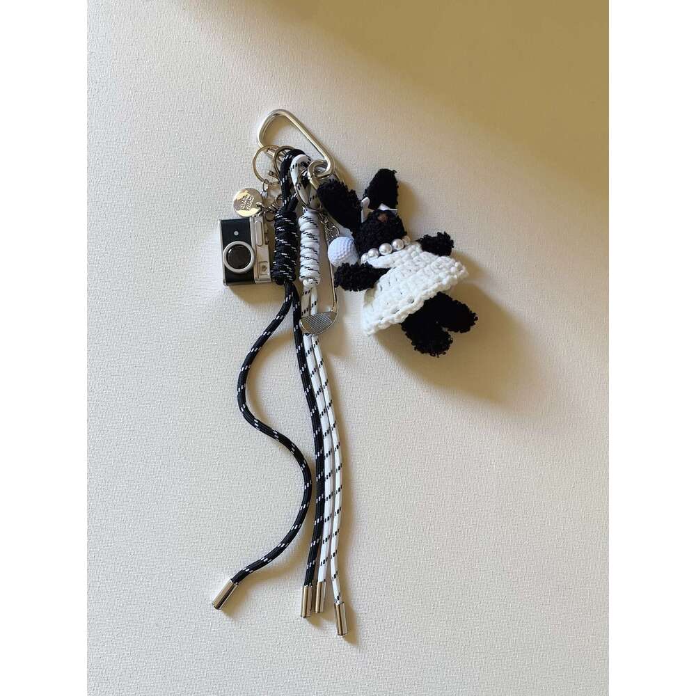 Minimalist Style Niche Woven Lanyard Miu Series Bag Pendant for Men and Women Couple Car Keychain Backpack Decoration Gift