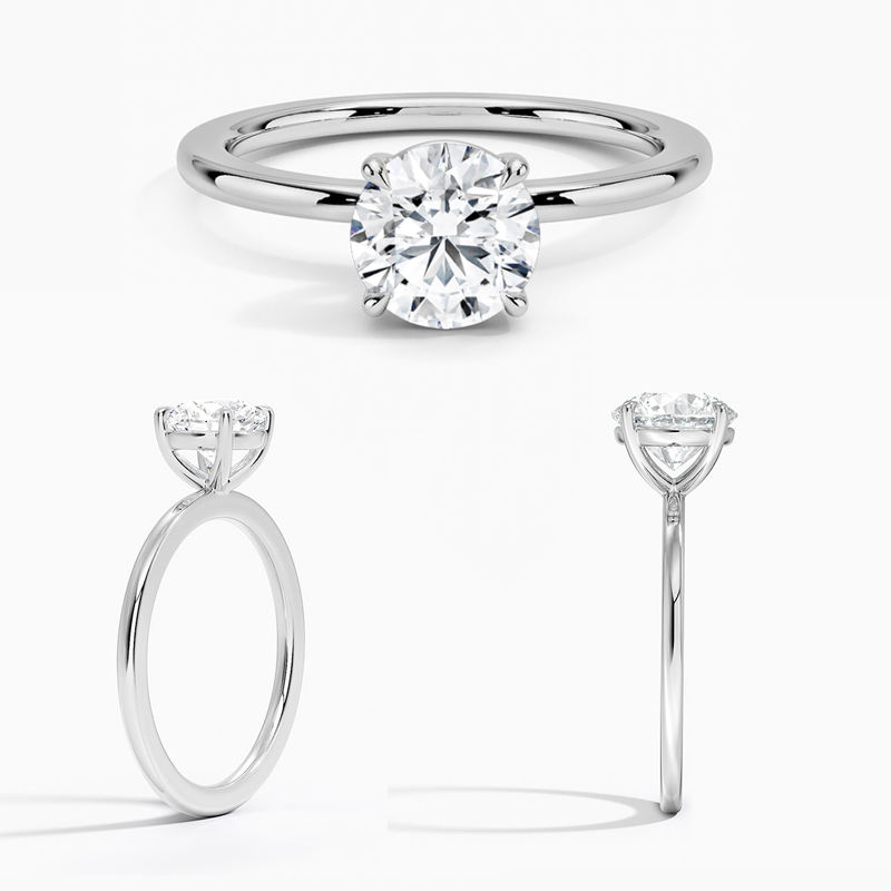 Custom Round 1CT IGI Certificate D VVS2 Fine Jewelry Wedding Solitaire Engagement Ring 18K Gold HPHT CVD Lab Grown Diamond Ring